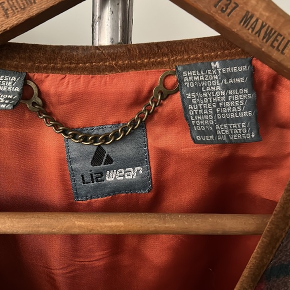 Vintage Liz Wear Plaid Country Western Vest Wool Blend - Picture 2 of 11